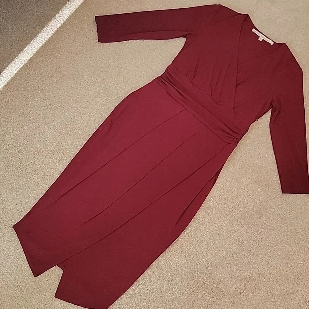 Rachel Roy deep red faux wrap dress - Picture 5 of 13